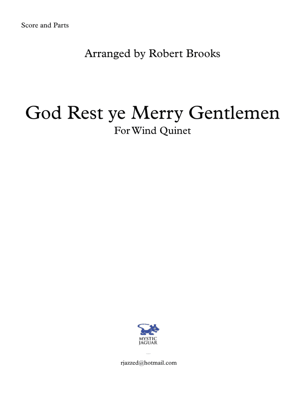 God Rest ye Merry Gentlemen (arr. Robert Brooks)