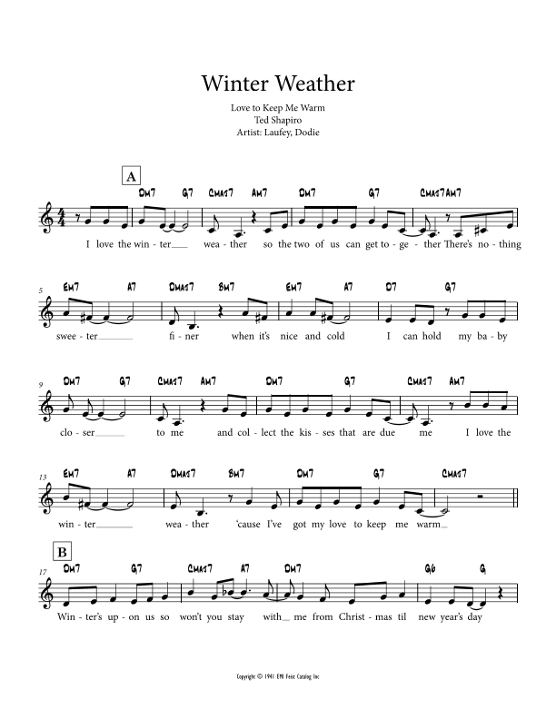 Winter Weather (arr. Charlie Lee)