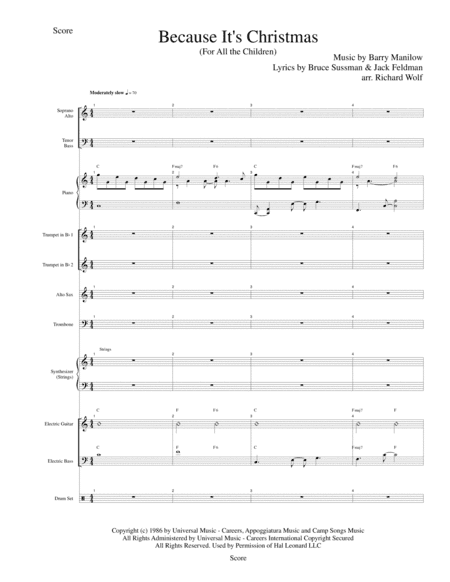 Because It's Christmas (For All the Children) (arr. Richard Wolf)