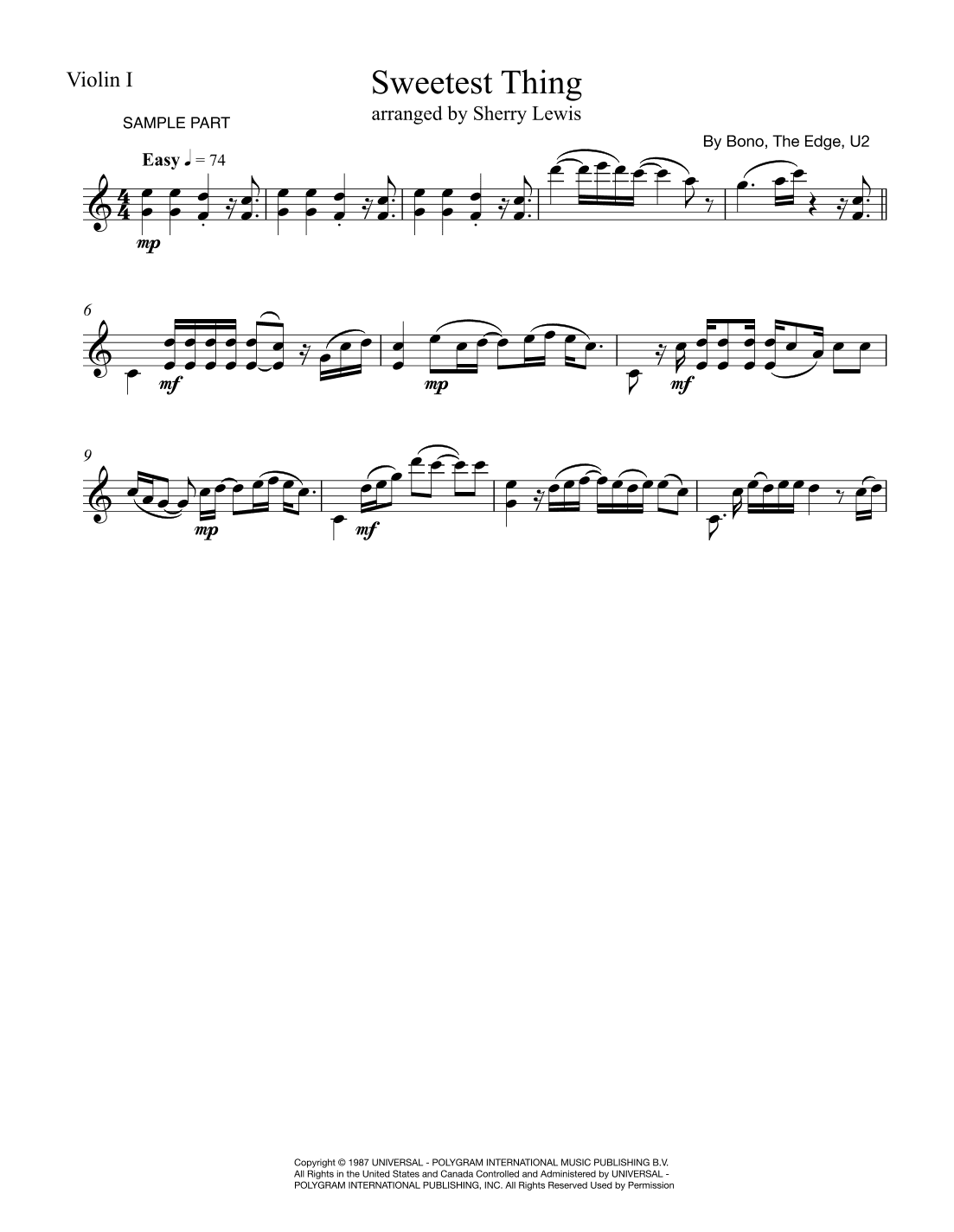 Sweetest Thing (arr. Sherry Lewis)