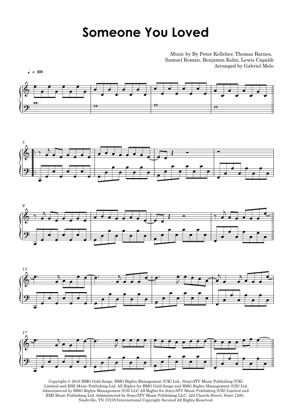 Someone You Loved (arr. Gabriel Melo)