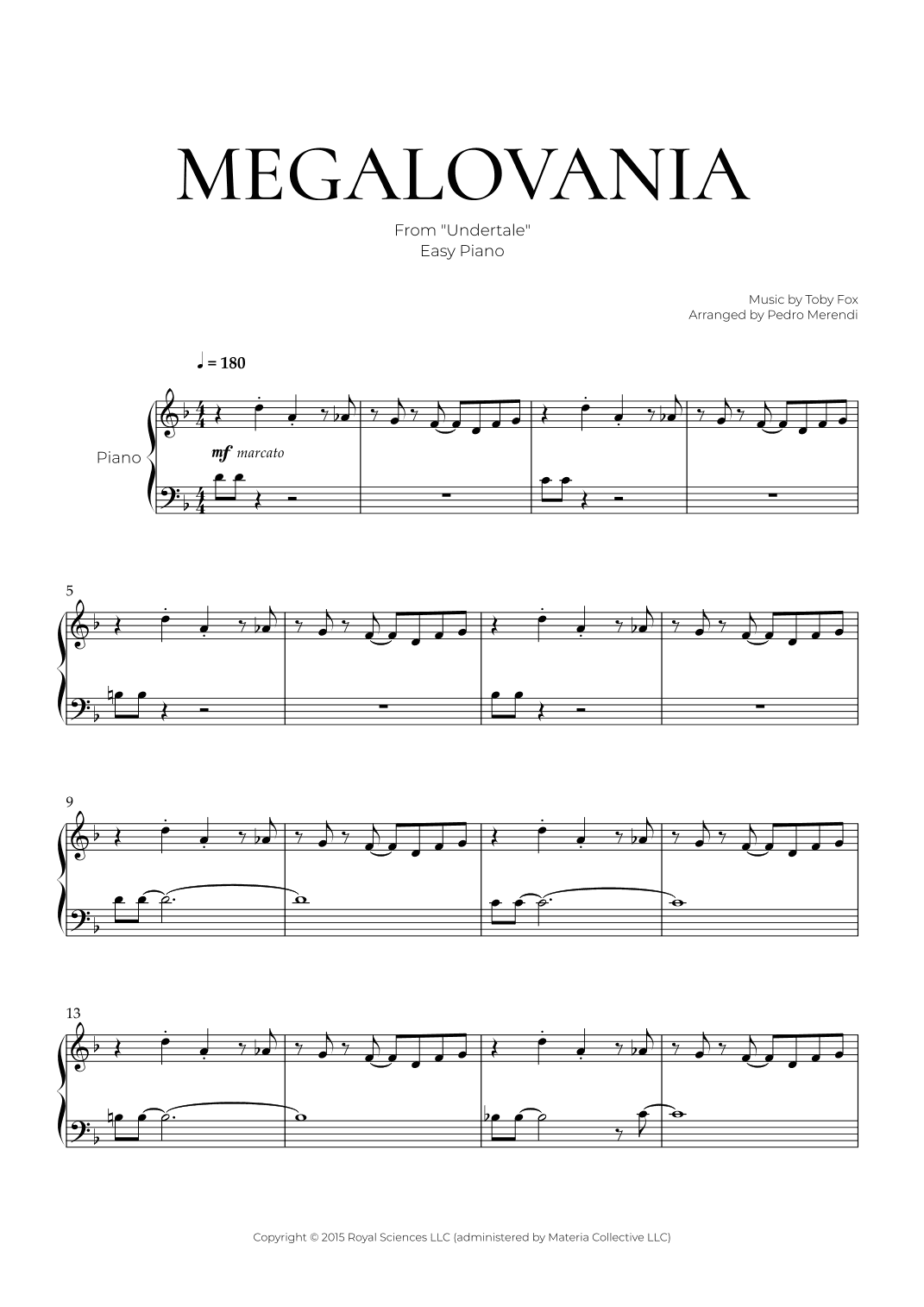 Megalovania (arr. Pedro Merendi)