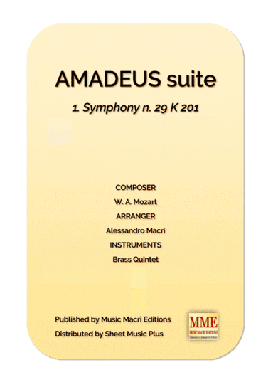 AMADEUS suite - 1. Symphony n. 29 (arr. Alessandro Macrì)