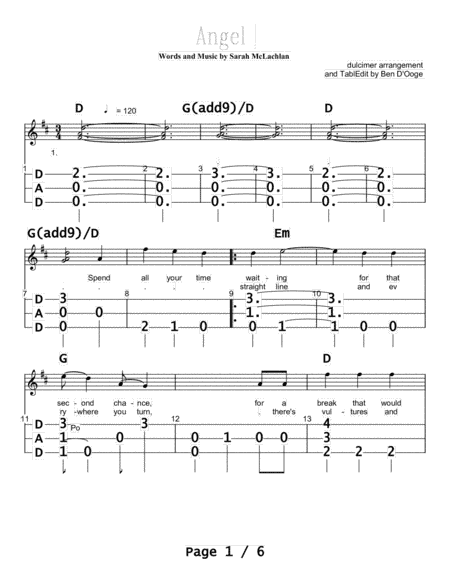 Angel (arr. Ben D'Ooge)