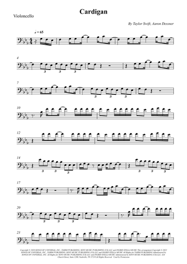 Cardigan (arr. Wesley S. SIlva)