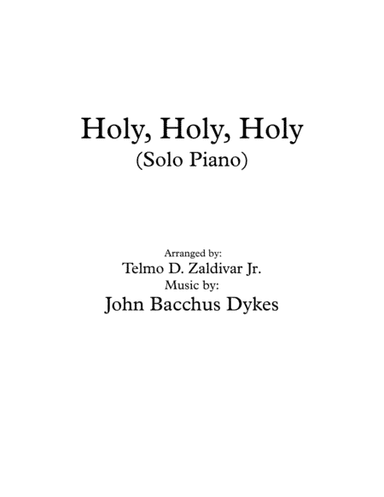 Holy, Holy, Holy (arr. Telmo D. Zaldivar Jr)