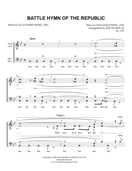 Battle Hymn Of The Republic (arr. Jon Nicholas)