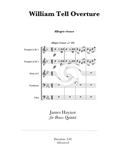 William Tell Overture - Allegro Vivace for BQ (arr. James Haynor)