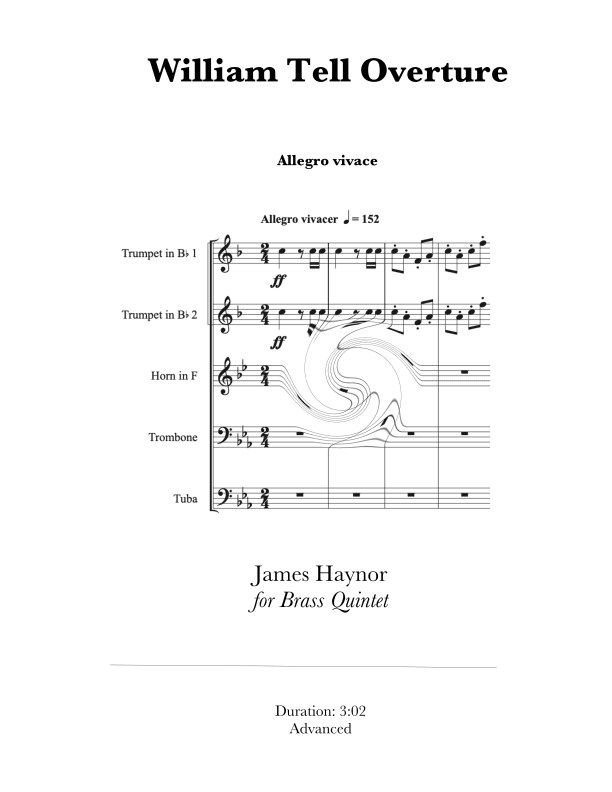 William Tell Overture - Allegro Vivace for BQ (arr. James Haynor)