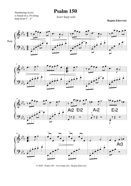 Psalm 150 - lever harp solo