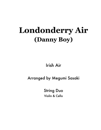 Londonderry Air (Danny Boy) (arr. Megumi Sasaki)