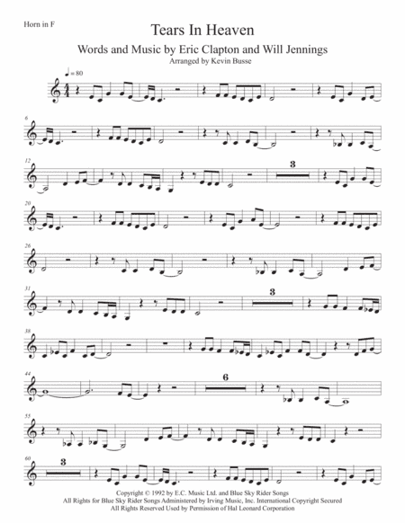 Tears In Heaven (arr. Kevin Busse)