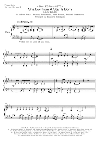 Shallow (arr. Tsuyoshi Yoroiguma)