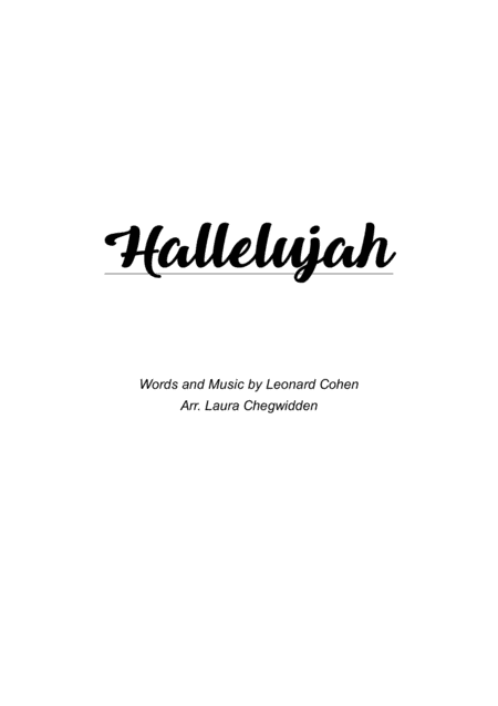 Hallelujah (arr. Laura Chegwidden)