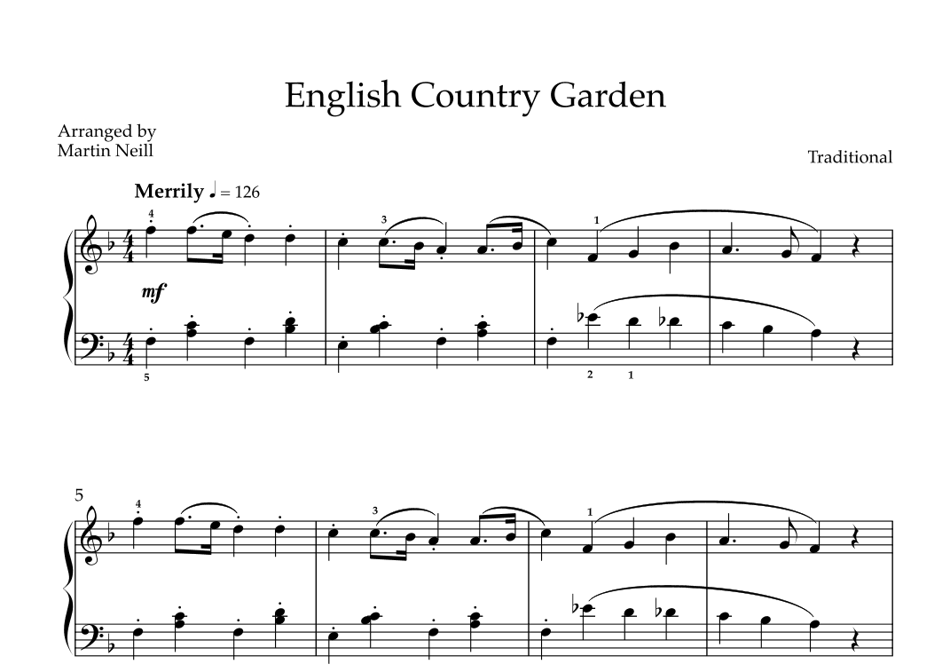 English Country Garden (arr. Martin Neill)