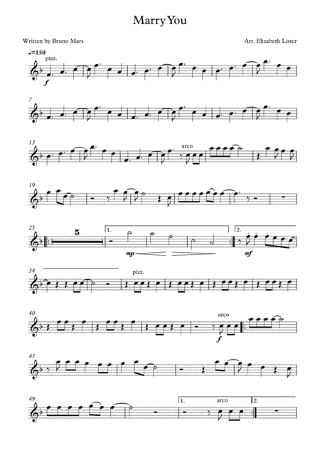 Marry You (arr. Elizabeth Lister)