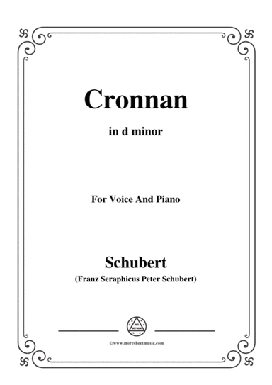 Schubert-Cronnan,in d minor,for Voice&Piano (arr. MSM)