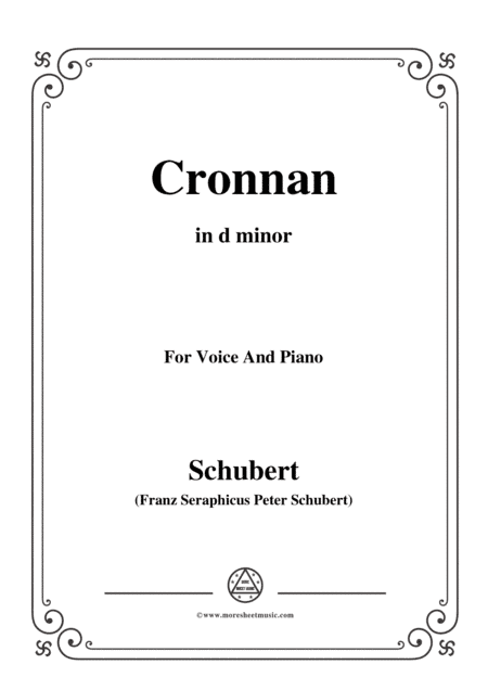 Schubert-Cronnan,in d minor,for Voice&Piano (arr. MSM)