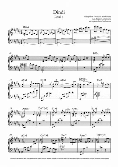 Dindi (arr. Pedro Lutterbach)