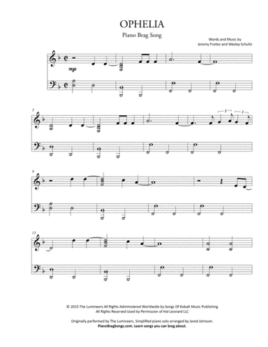 Ophelia (arr. Jared Johnson)
