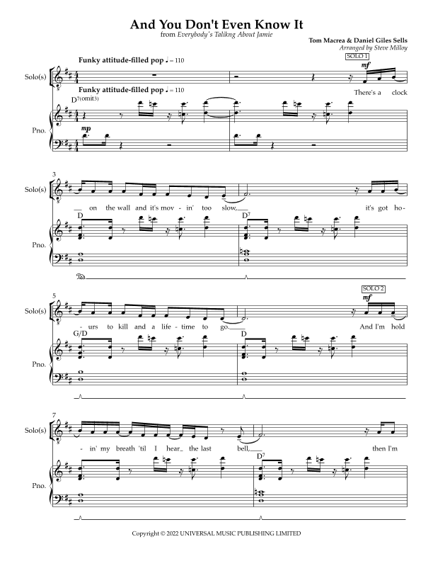 And You Don't Even Know It (arr. Steve Milloy)