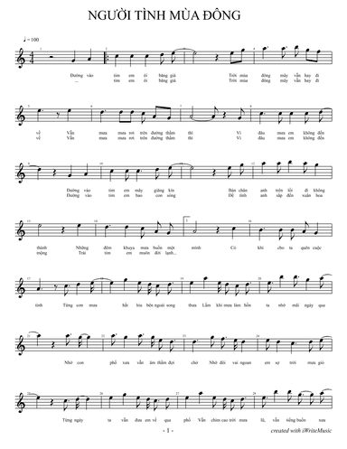 NGU?I TÌNH MÙA ÐÔNG (arr. NPB)