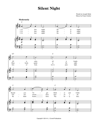 Silent NIght (arr. A. J. Cornell Publications)
