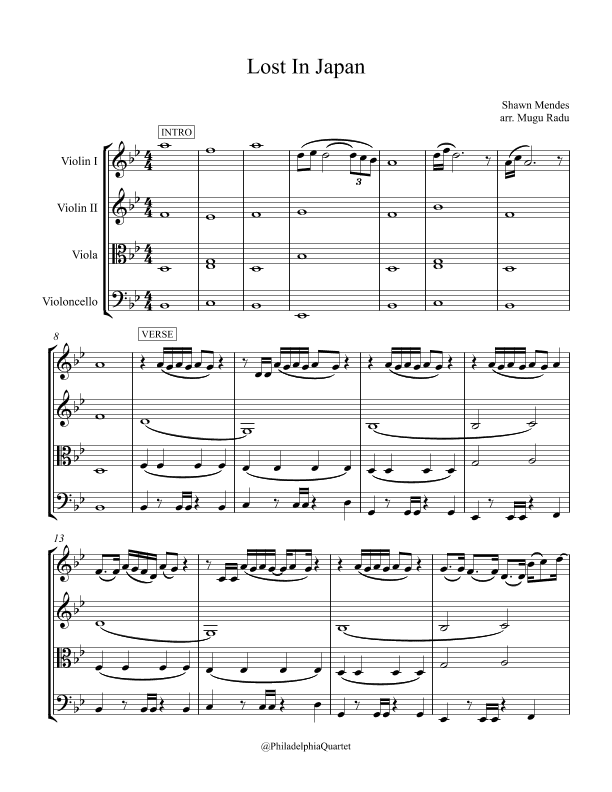 Lost In Japan (arr. Mugu Radu)