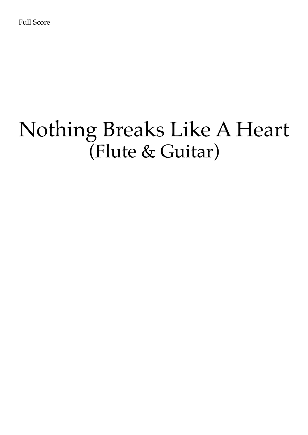 Nothing Breaks Like A Heart (arr. Dawson Music UK)