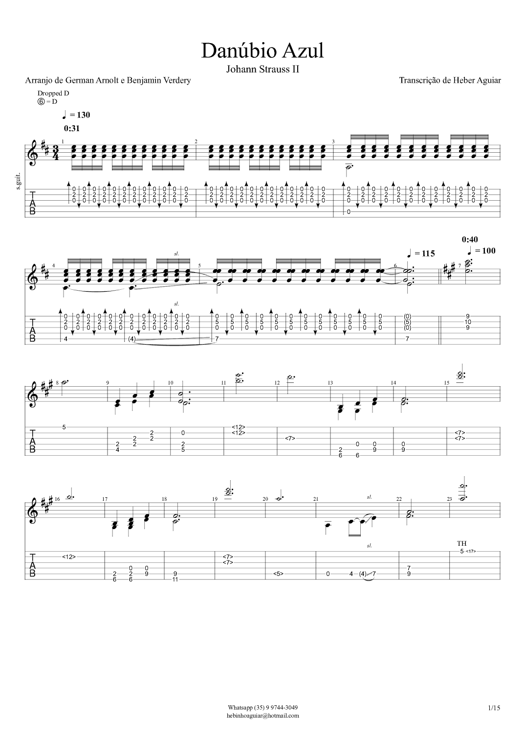 The Blue Danube Waltz (arr. Heber Aguiar)