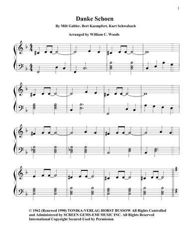 Danke Schoen (arr. William C. Woods)