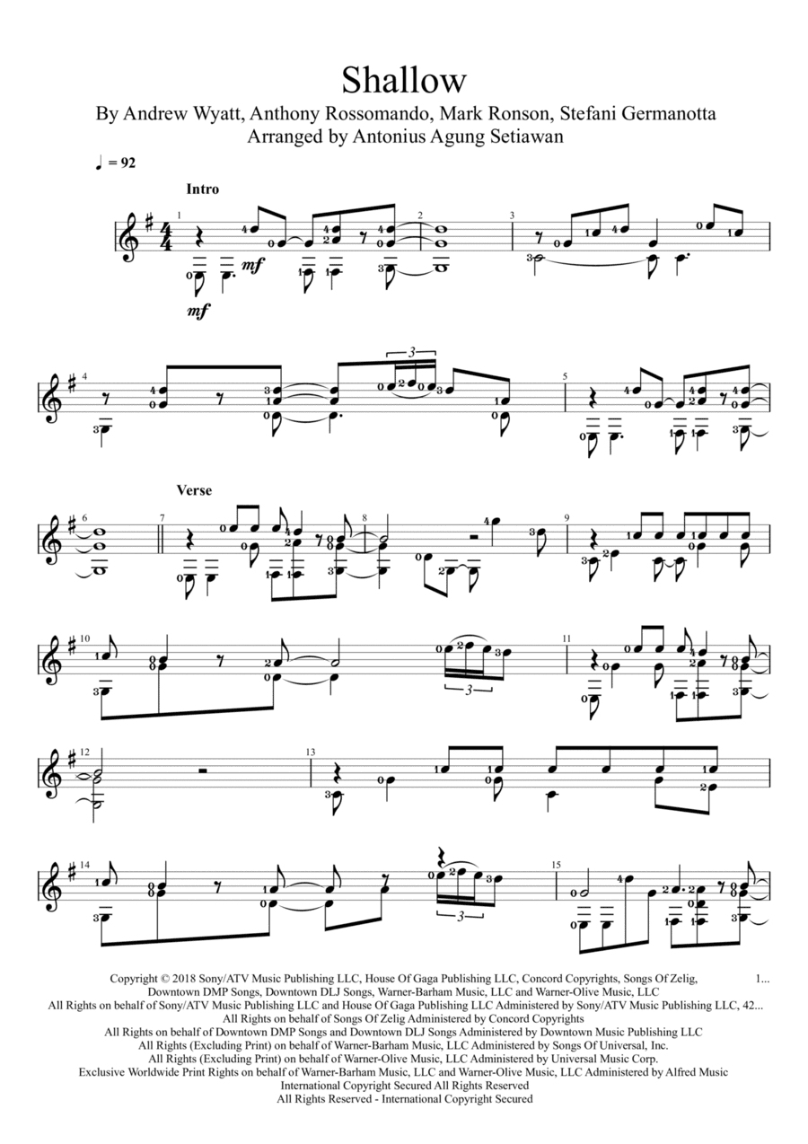Shallow (arr. Antonius Agung Setiawan)