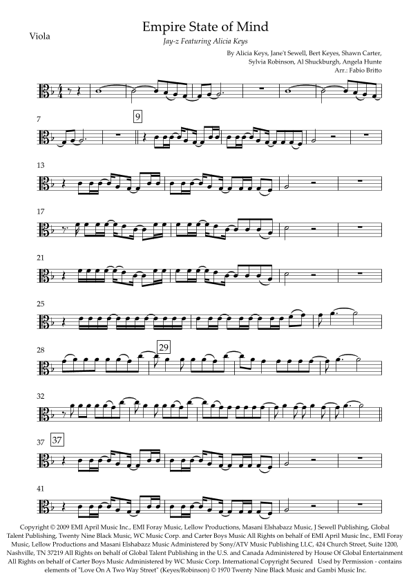 Empire State Of Mind (arr. Fabio Britto)
