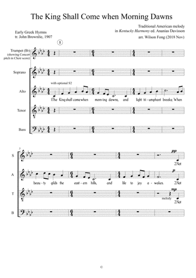 The King Shall Come when Morning Dawns