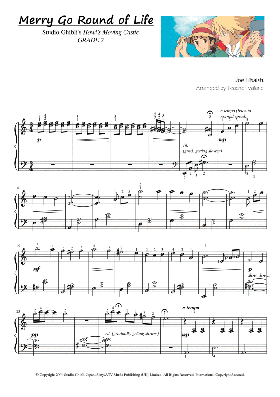 Merry-go-round Of Life (arr. Harmony Valarie @ Teacher Valarie)