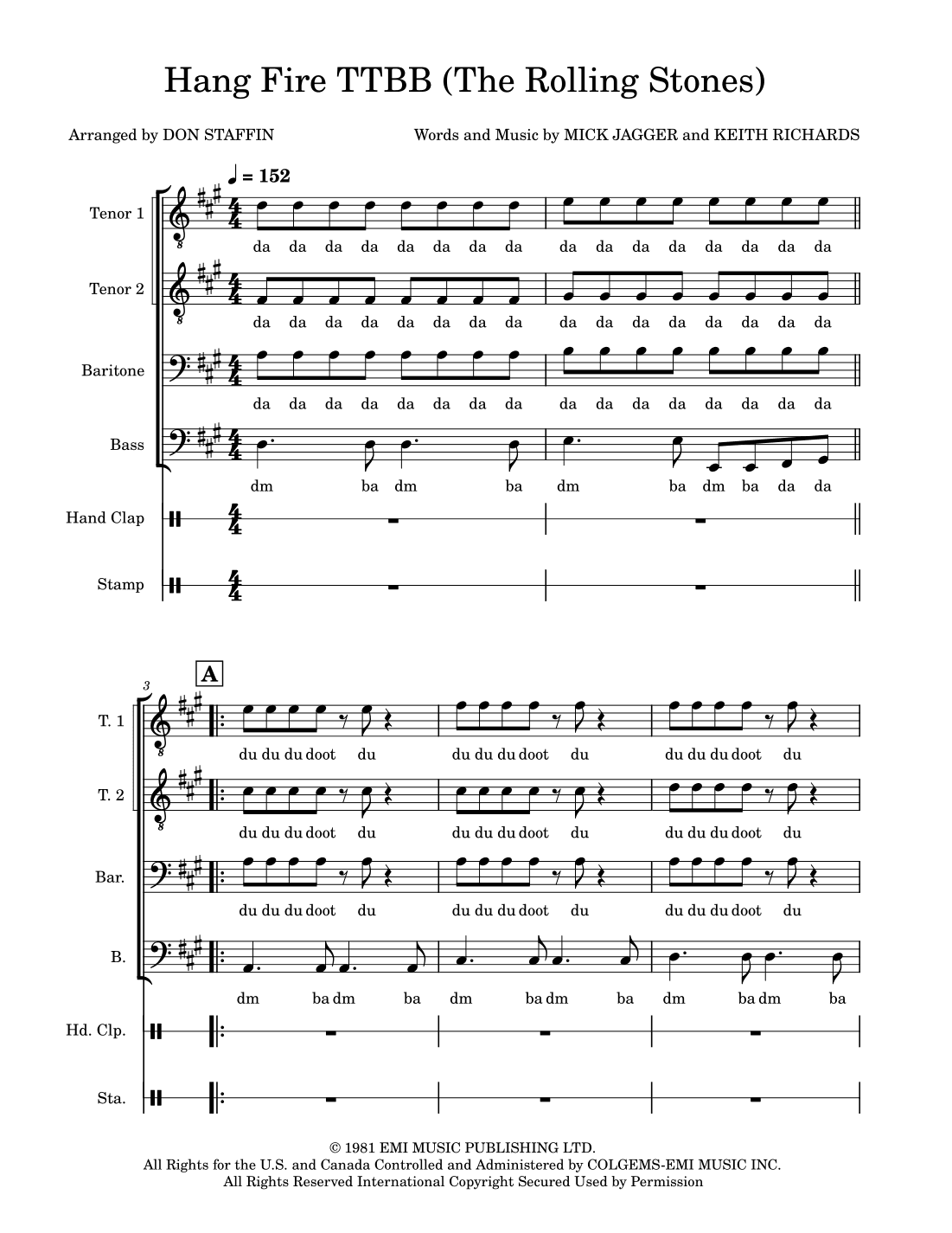 Hang Fire (arr. Don Staffin)