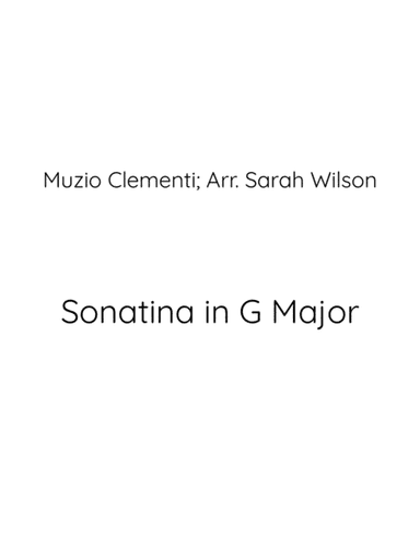 Sonatina in G Major for Woodwind Quintet (arr. Sarah Wilson)