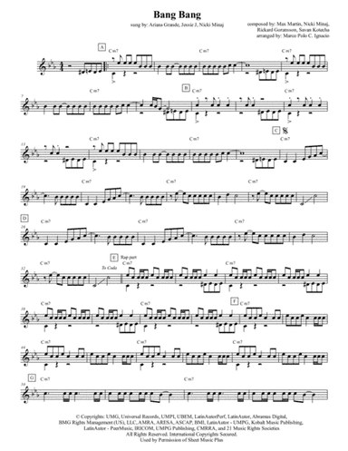 Bang Bang (rap Version) (arr. Marco Polo Ignacio)