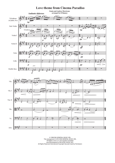 Cinema Paradiso (arr. arranged by David Banney)