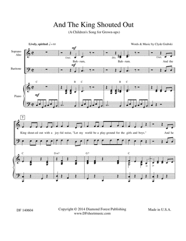 And the King Shouted Out - SAB - A Children's Song (for Grownups, Too) - Easy and Fun to Sing