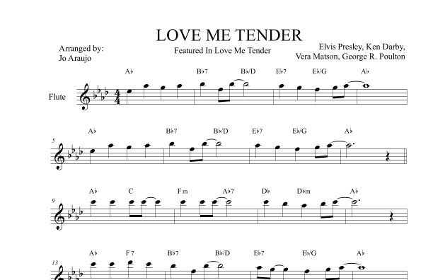 Love Me Tender (arr. JO ARAÚJO)