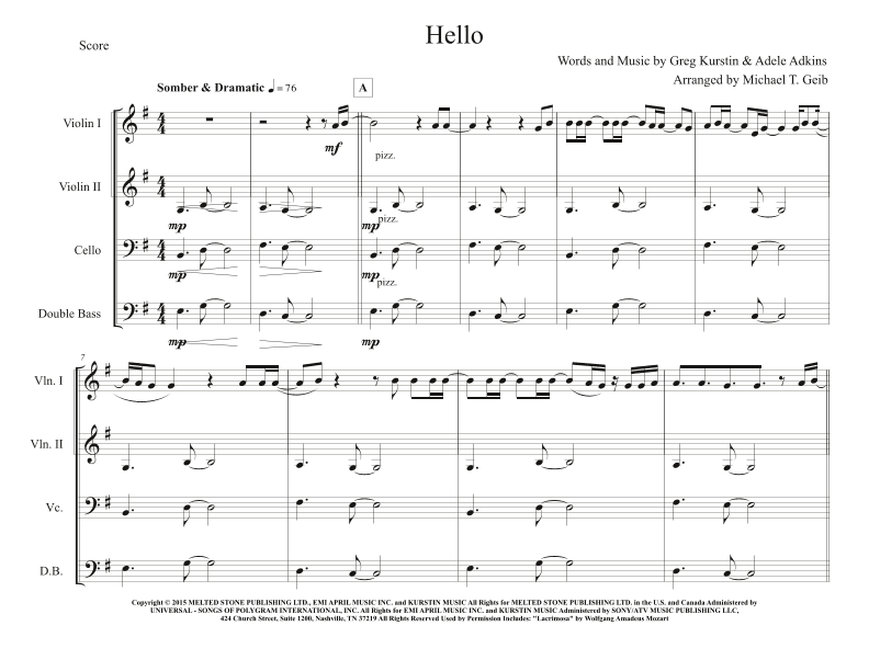 Hello (arr. Michael T. Geib)