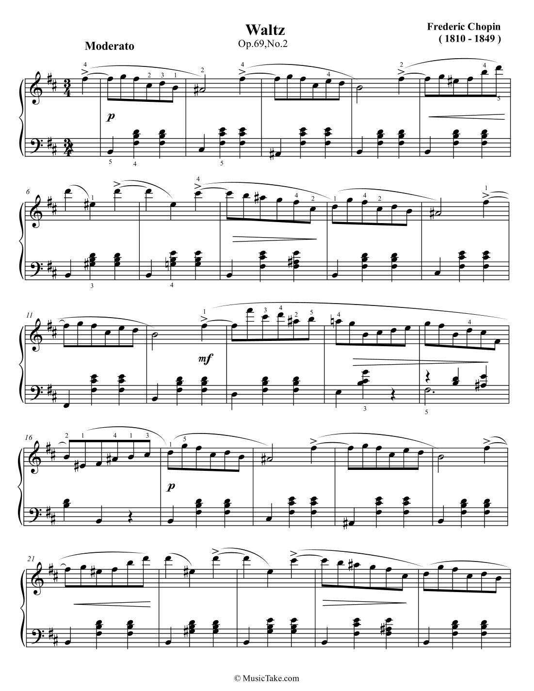 Chopin Waltz in B minor Op.69 No.2 (arr. Ben Choupak)