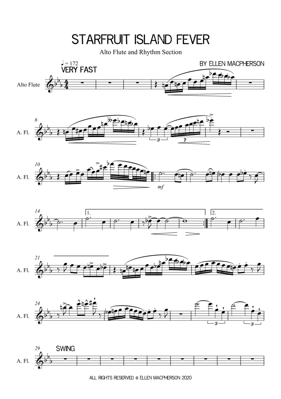 STARFRUIT ISLAND FEVER - Alto Flute and Rhythm Section