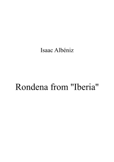 Rondena from Iberia (arr. Patrizia Luraschi)