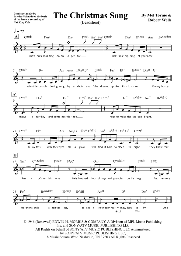 The Christmas Song (chestnuts Roasting On An Open Fire) (arr. Frieder Schmidt)