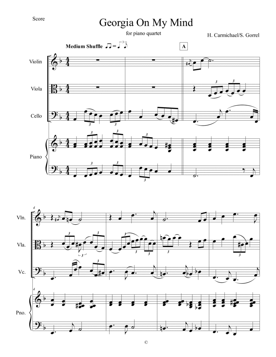 Georgia On My Mind (arr. Maksym Kravchenko)