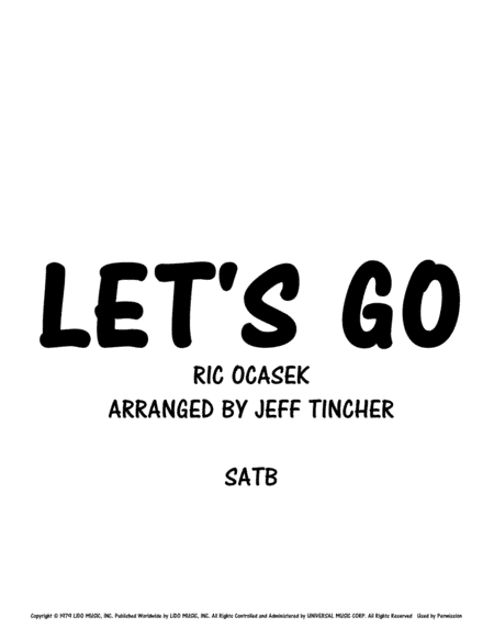 Let's Go (arr. Jeff Tincher)
