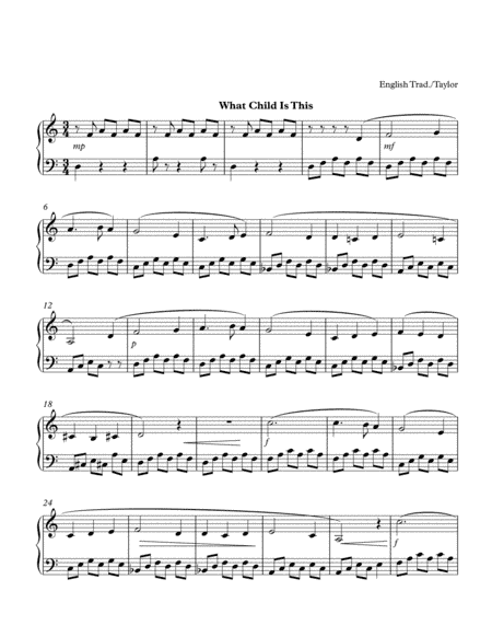 What Child Is This (arr. Paul Taylor)