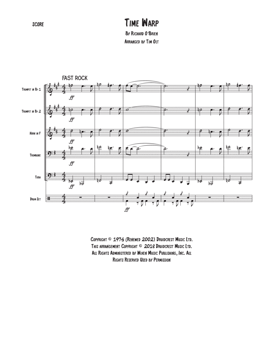 Time Warp (arr. Tim Olt)
